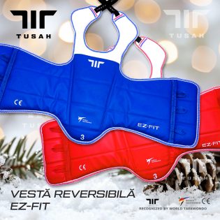 Vestă Protecție / Reversibilă - World Taekwondo Approved Trunk Protector
