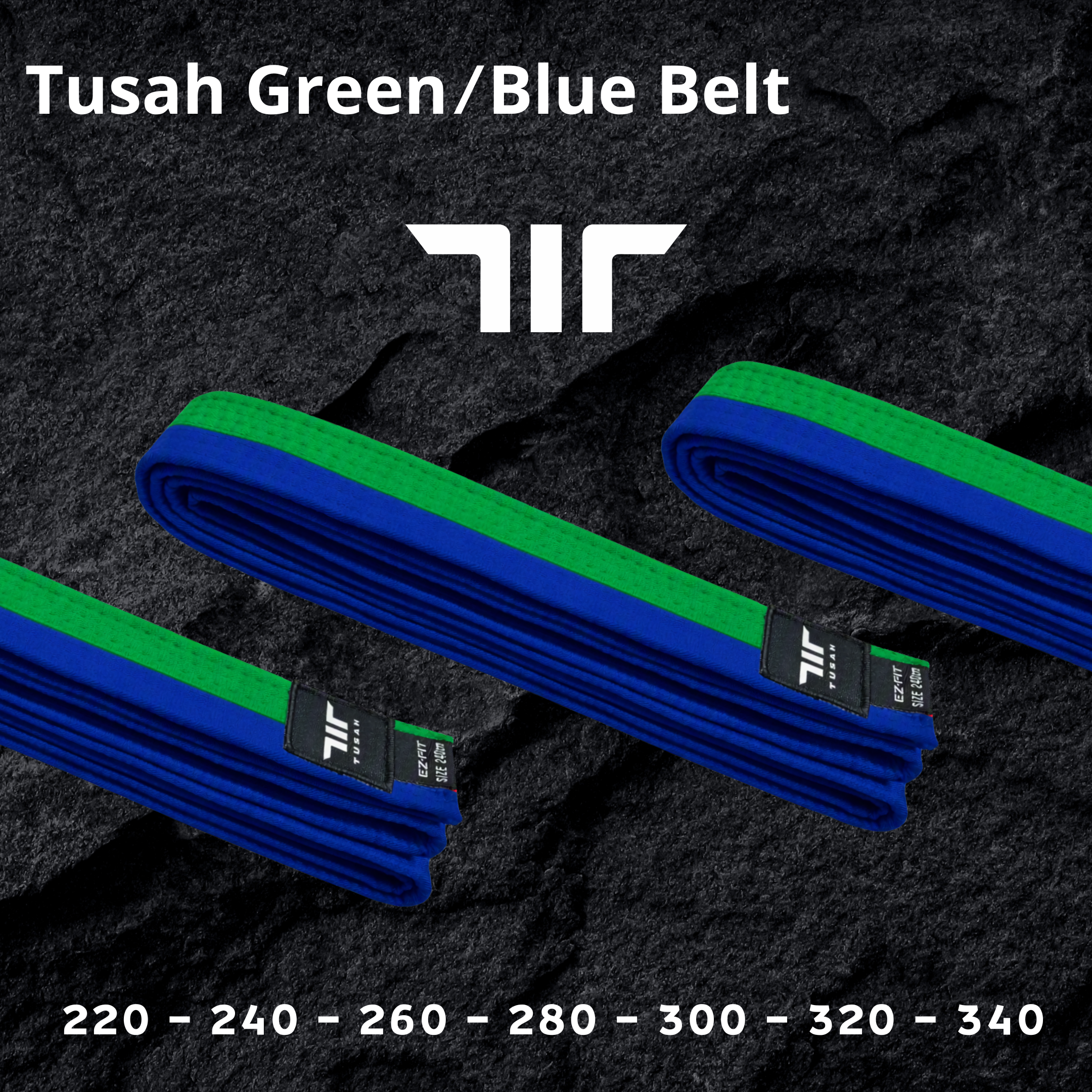 Centură Verde/Albastru - TUSAH EZ Fit Green/Blue Belt