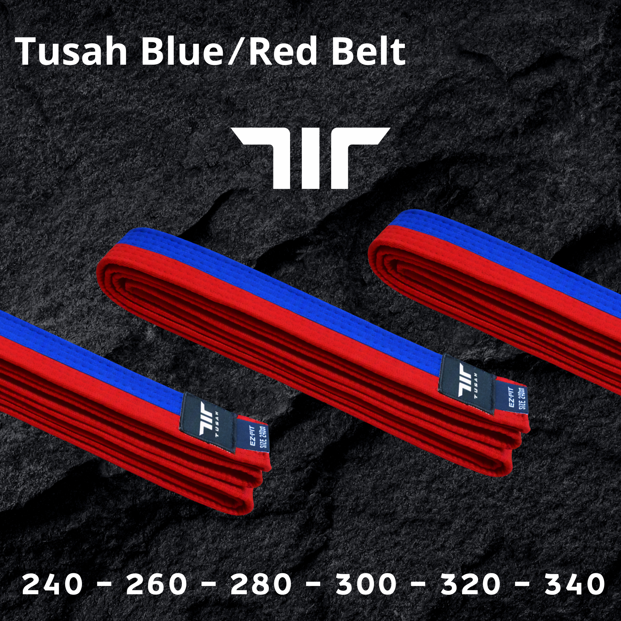 Centură Albastru/Roșu - TUSAH EZ Fit Blue/Red Belt